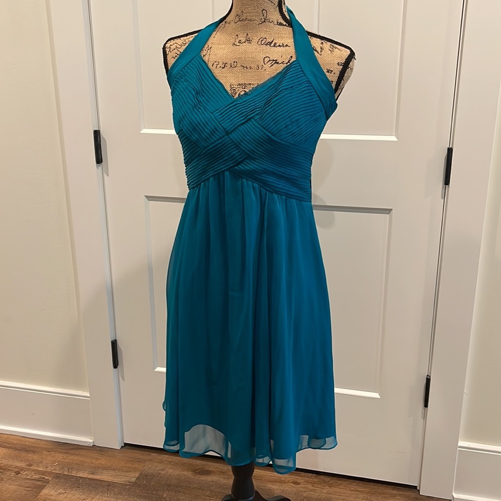The Limited Teal Halter Dress